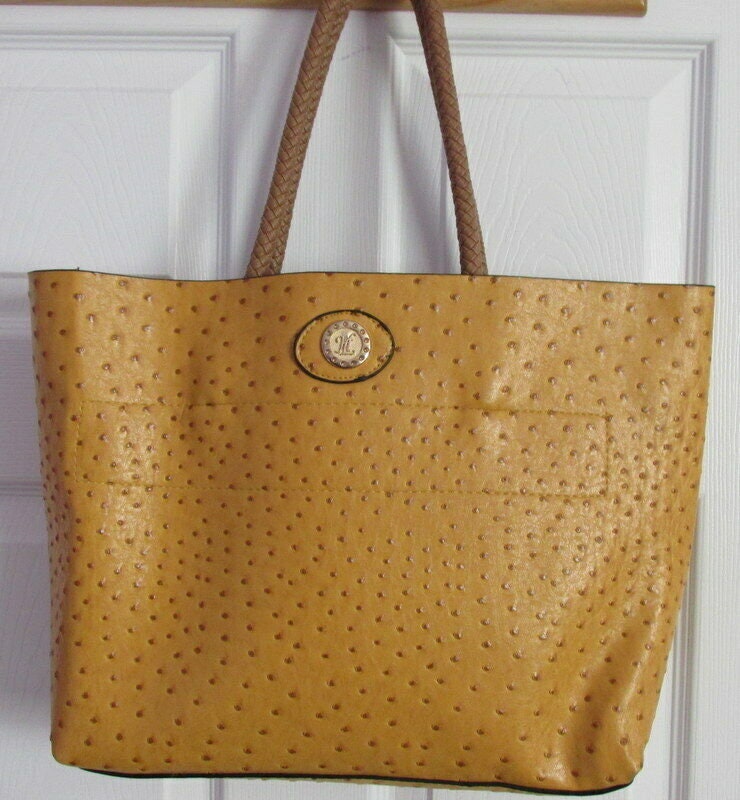 FLORIANA Faux Leather Tote Bag Faux Ostrich Leather Bag Ostrich Purse for  Women, Black: Handbags