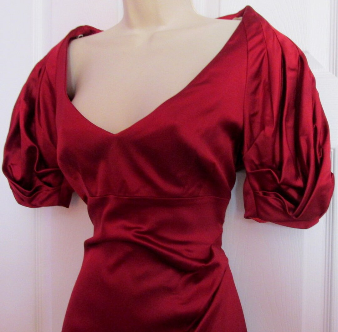 YeOldeNew Karen Millen Red Satin Bodycon Dress YeOldeNew Karen Millen Red Satin Bodycon Dress