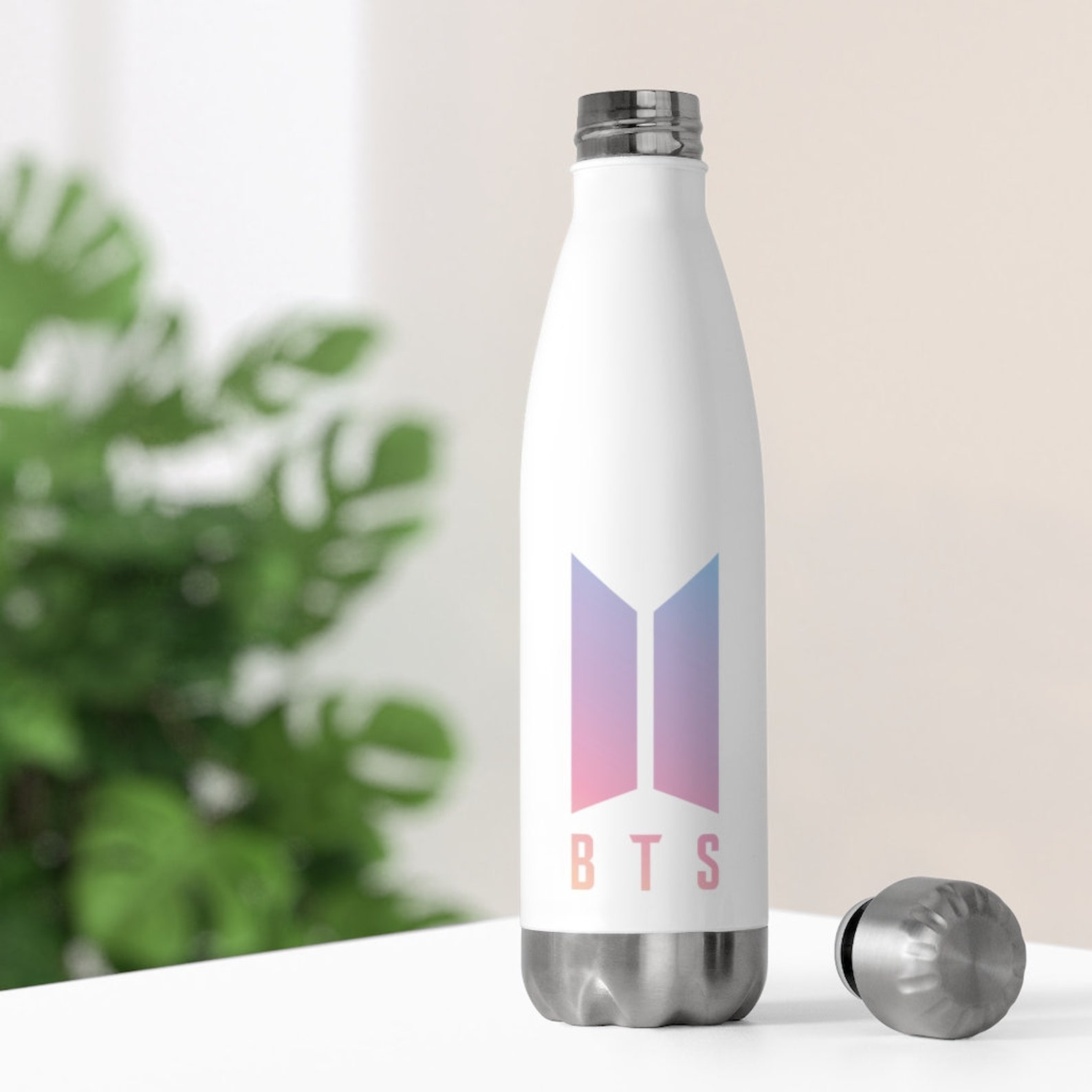 BTS 20oz Insulated Water Bottle Korean Pop Star Design Etsy