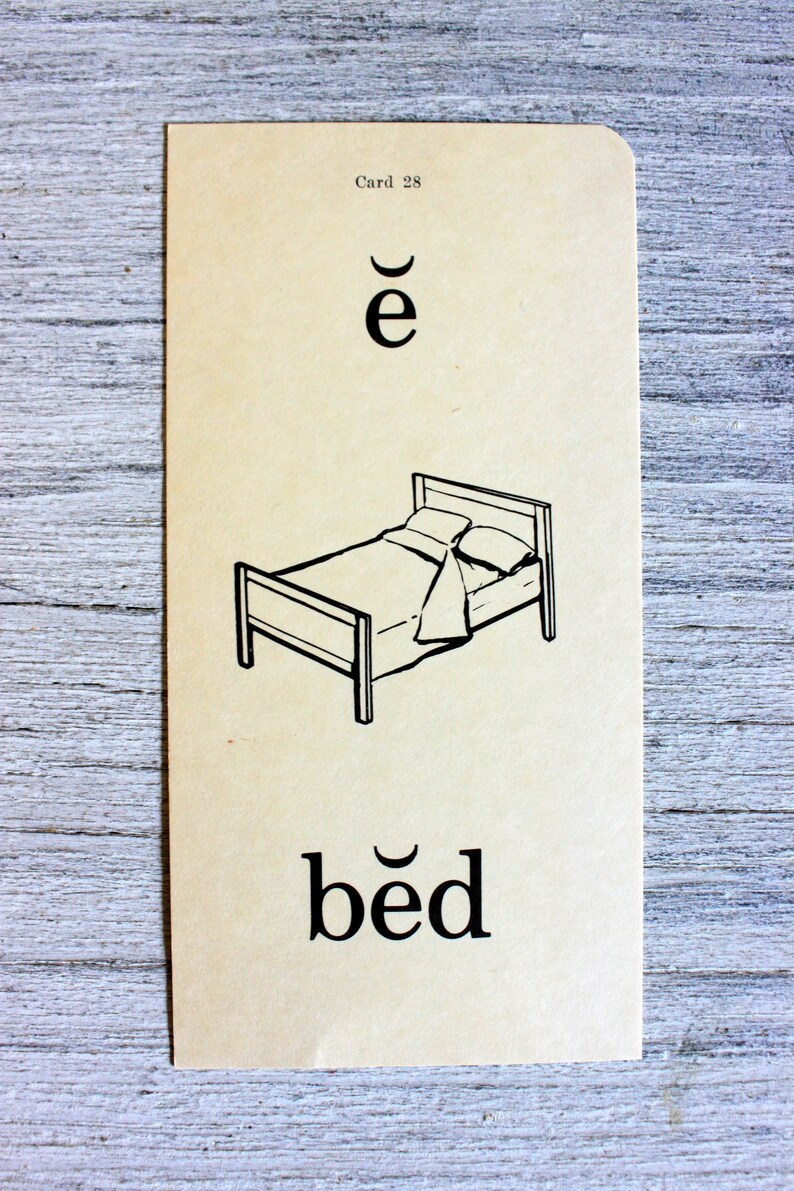 Vintage Flash Card : Bed - Etsy