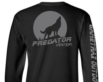 Women’s Long Sleeve Hunting T-Shirt – Deer Skull, Huntress, Black, Dixie Land Outdoors 5 thumbnail image
