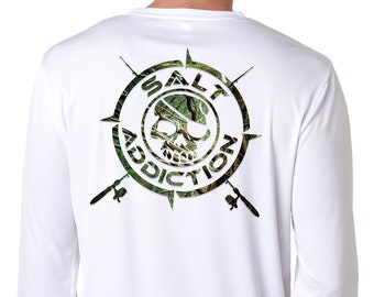 T-shirt Donna Mare Stampa Acqua Salata T-Shirt Donna Salt Addiction Manica Lunga, Stampa Acqua Salata, Ideale Per Pesca E Tempo Libero - Comoda E Stilosa Maglietta Manica Lunga Salt Addiction - Foto 7