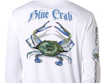 Salt Addiction long sleeve saltwater fishing t shirt,crab,life,ocean,life trap