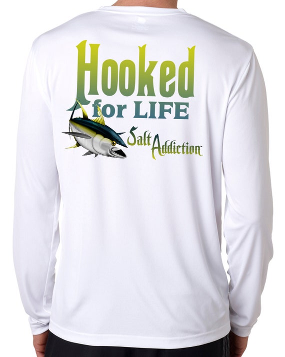 Salt Addiction t shirt Saltwater microfiber fishing long sleeve 50+ uv life