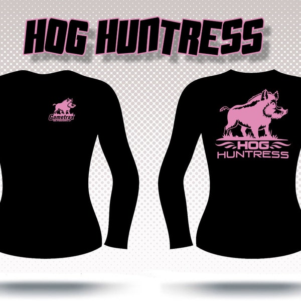 Gametrax Outdoors long sleeve women's hog hunting t shirt,huntress shirt,