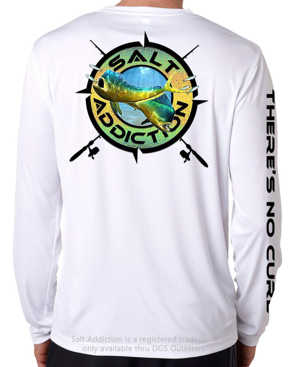 Salt Addiction T Shirt Saltwater Microfiber Uv Long Sleeve Fishing Trolling  Offshore Dolphin Mahi UPF 50 