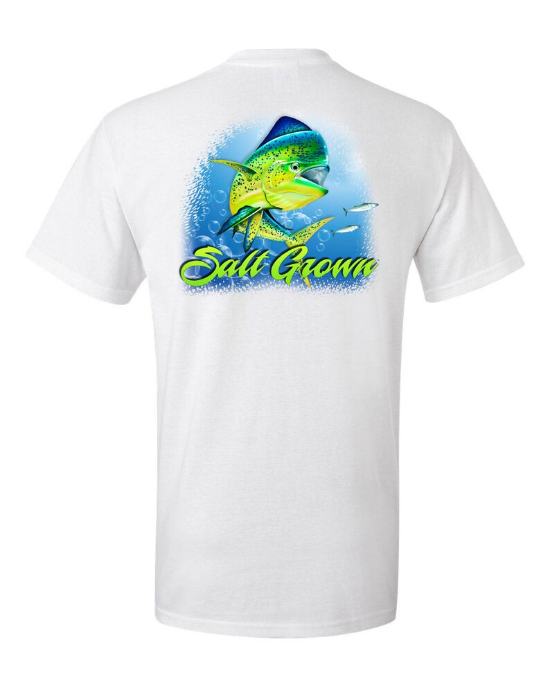 Salt Grown Short Sleeve Saltwater Ocean Fishing T Shirt Dolphin Mahi