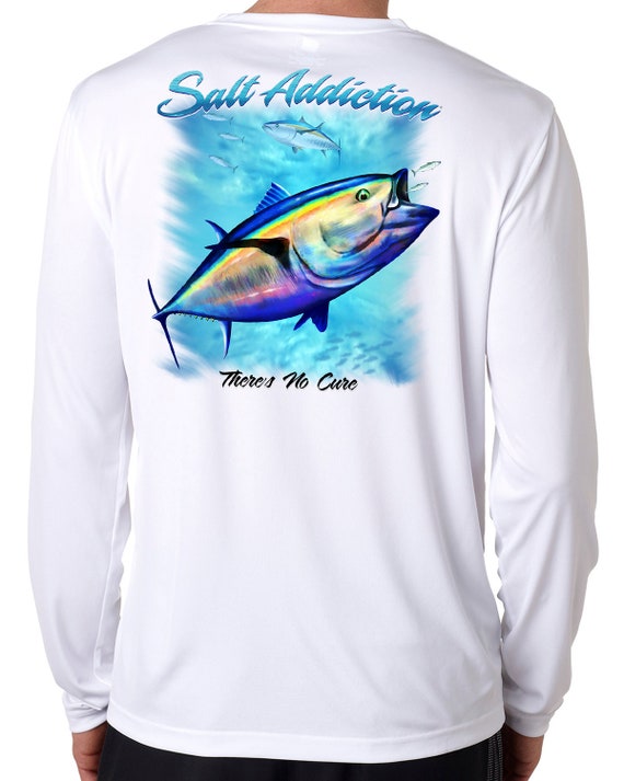 Salt Addiction Fishing t shirt,Saltwater shirt trolling fishing boat  offshore
