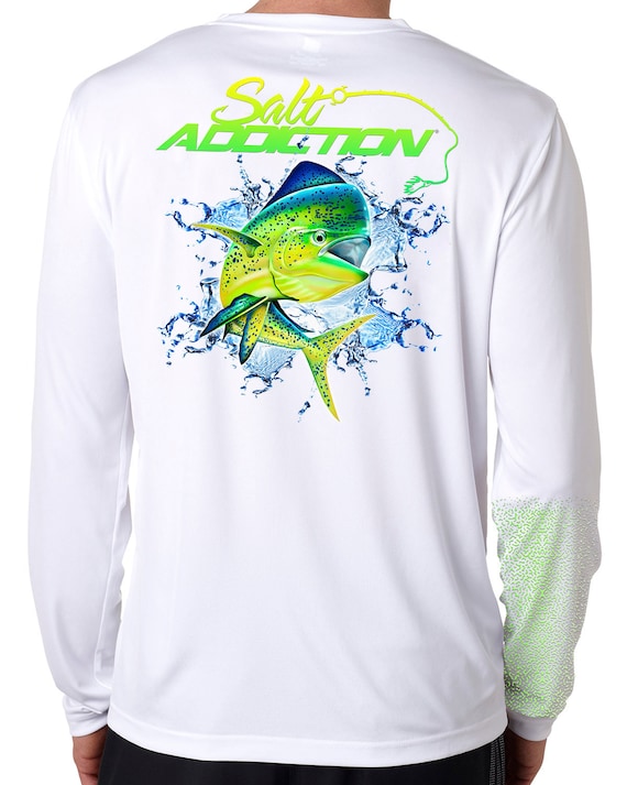 Salt Addiction t shirt long sleeve microfiber saltwater fishing moisture  wicking