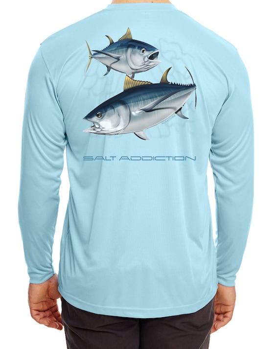 Salt Addiction t shirt long sleeve microfiber saltwater fishing moisture  wicking