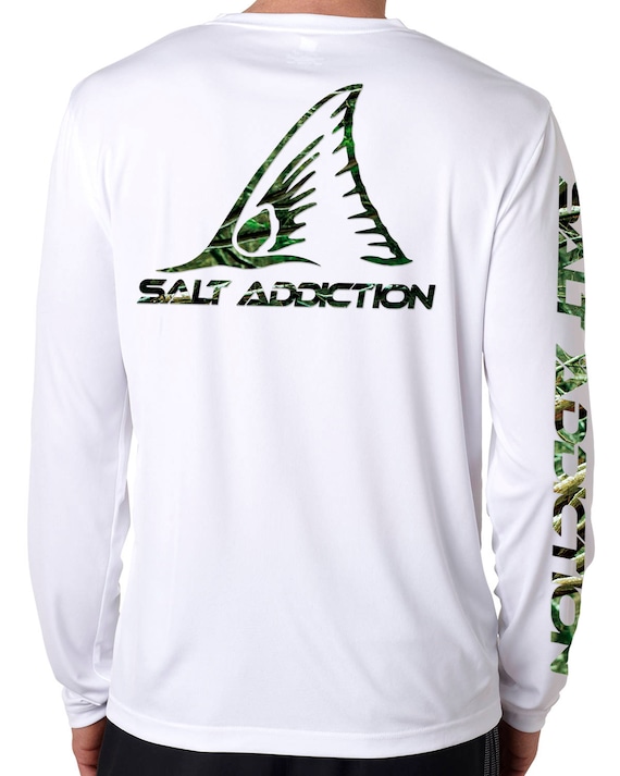 Salt Addiction t shirt long sleeve microfiber saltwater fishing moisture  wicking