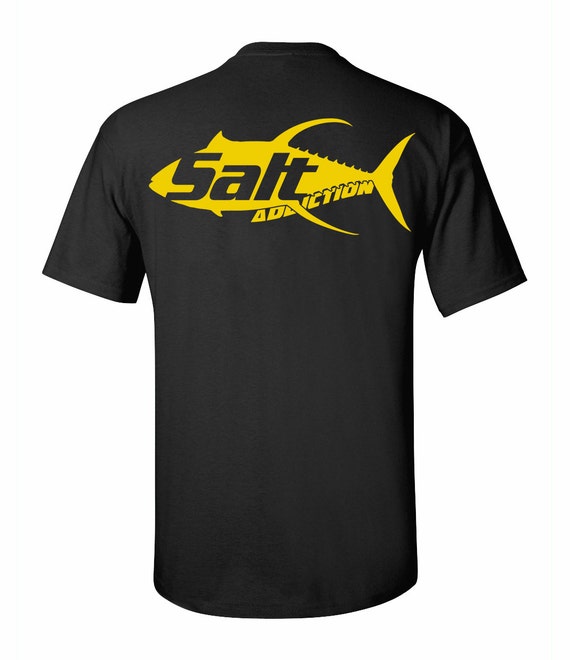 Salt Addiction Saltwater fishing t shirt,Tuna fishing,reel,deep sea,flats,life