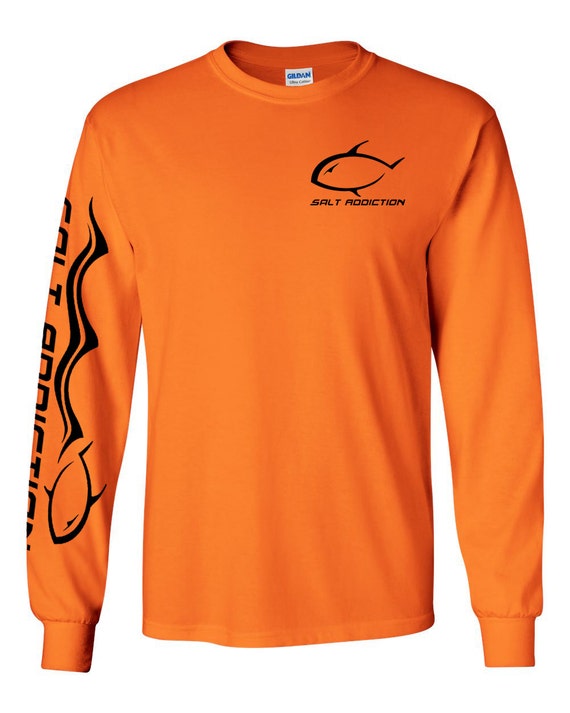 Salt Addiction Logo T Shirt,permit,saltwater Fishing T Shirt,long Sleeve -   Canada