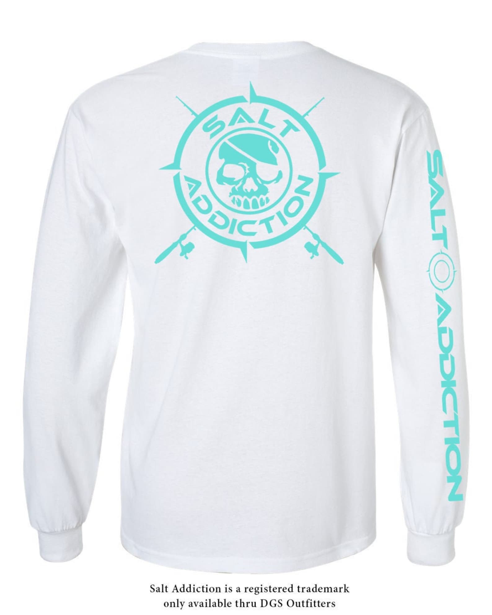 Salt Addiction Logo T Shirt Long Sleeve Men's Offshore Fishing Apparel Marlin Sailfish Dolphin
