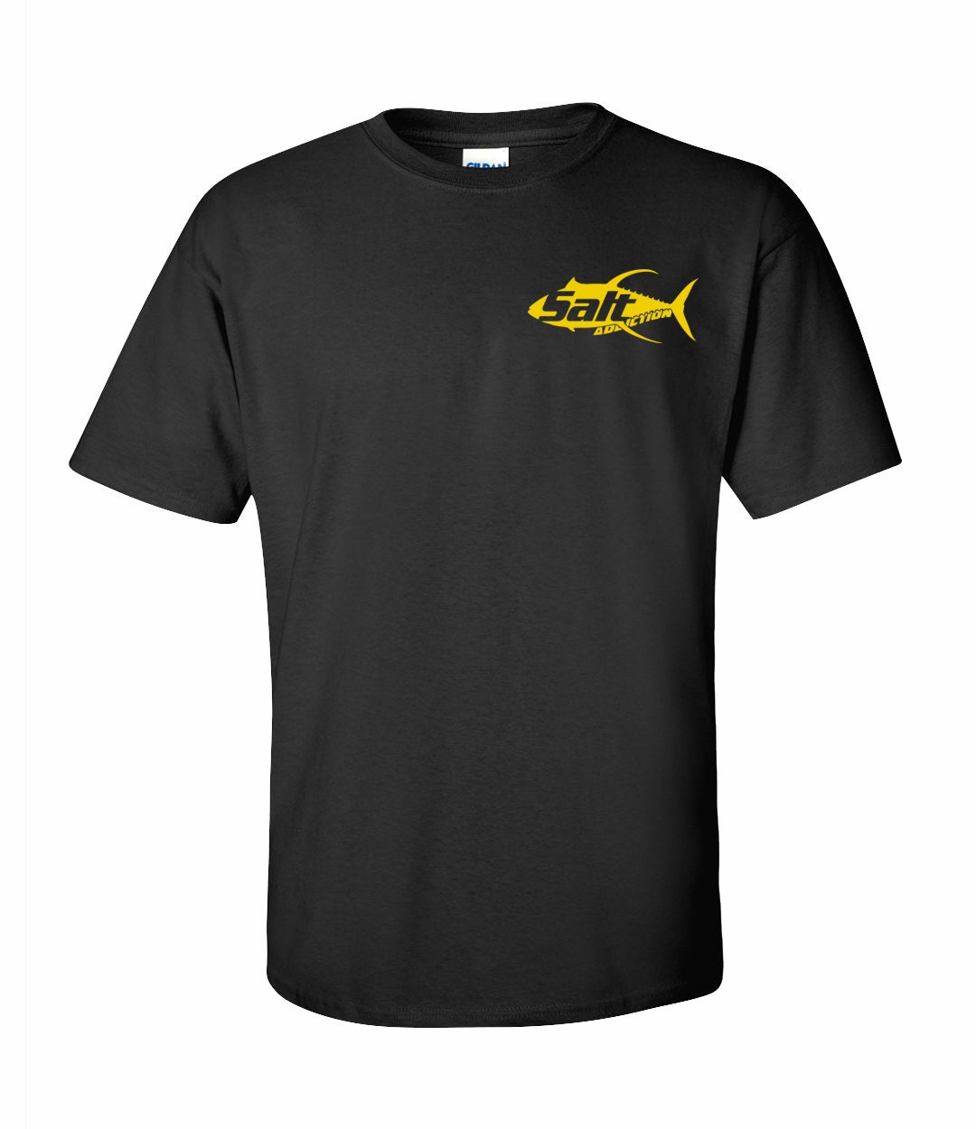 T-shirt Salt Addiction Fishing - Motif Dauphin, Pêche, Océan, Coton, Blanc, Neuf