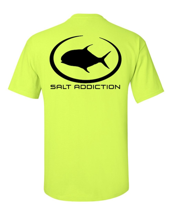 Salt Addiction Logo T Shirt,octopus,saltwater Fishing T Shirt,long Sleeve