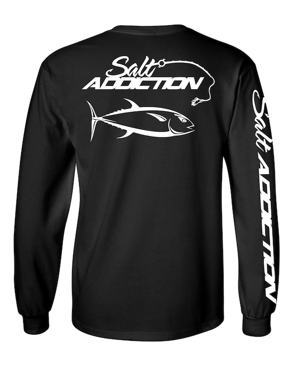 Salt Addiction Long Sleeve Logo T Shirt,offshore  Fishing,fish,ocean,saltwater,reel,life,rod Trolling 