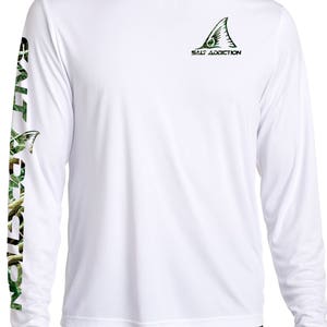 Salt Addiction Long Sleeve T-Shirt - Men's Fishing Graphic Tee For Offshore & Nautical Fans