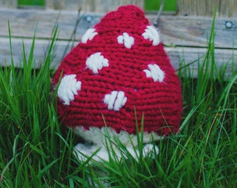 Silly Toadstool - Knitted Toy - Knitting Pattern - PDF