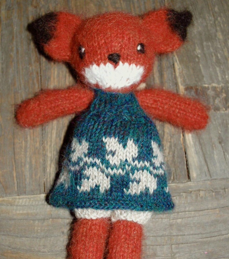 Knitted Toy Mrs Fox Pattern | Etsy