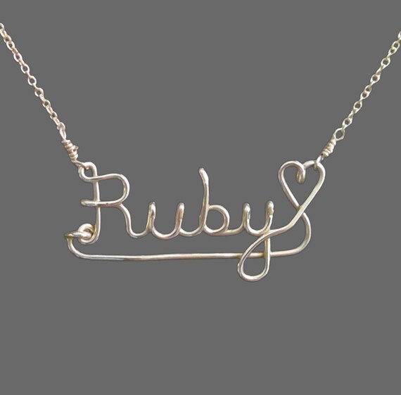 Name Necklace Gold Name Custom Necklace 