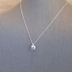 Pisces Necklace • Sterling Silver • Aquamarine Pisces • Zodiac Necklace • Gemstone Necklace • Birthstone Necklace • Birthday Gift