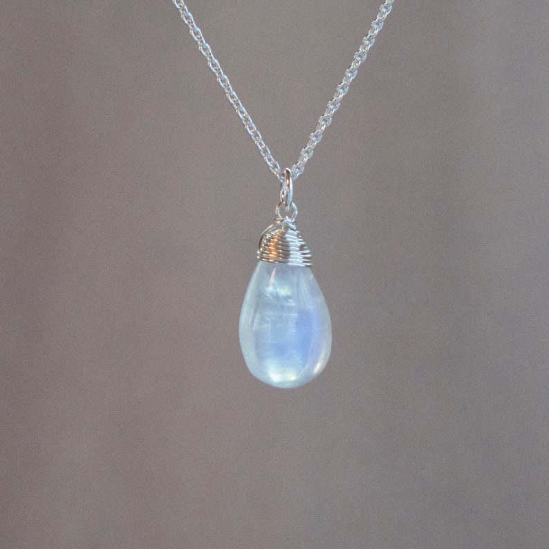 Moonstone Necklace Sterling Silver or Gold Filled June Etsy Australia