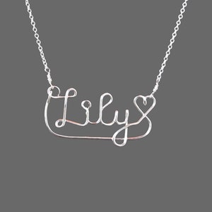 Name Necklace • Silver Name • Custom Necklace • Personalised Name • Sterling Silver • Birthday Gift • Dainty Chain • Word Necklace
