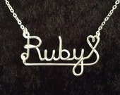 Custom name necklace - silver plated with 18 inches chain