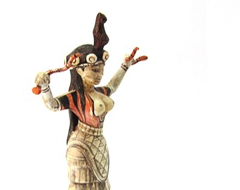 Minoan Snake Goddess Statue – Knossos Crete Replica