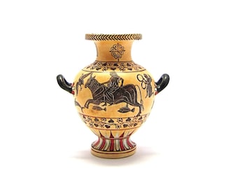 Greek Vase , Black-figure  Hydria depicting 'The Abduction of Europe ' , Reproduction from Villa Gioulia