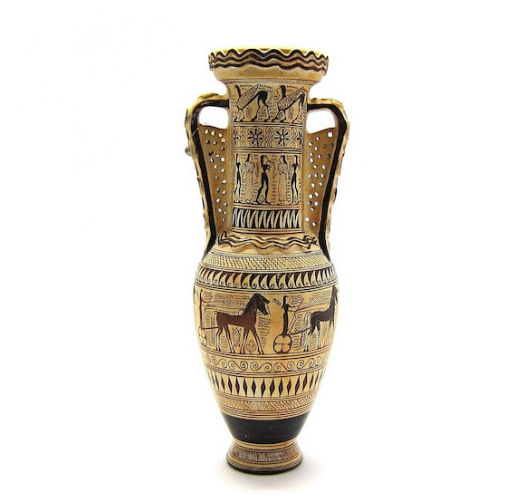 Greek Vase Geometric Amphora Protoattic Analatos Etsy