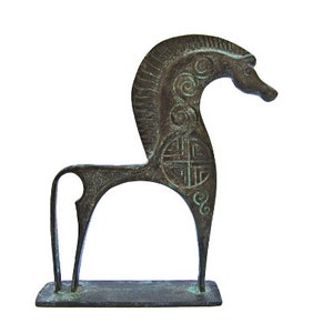 Greek Bronze Decorative Geometric Horse
