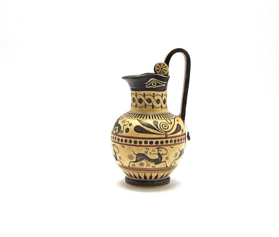 Greek Vase Rhodian Geometric Oinochoe Replica From Etsy
