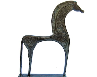 Ancient Greek Bronze Horse Geometrical