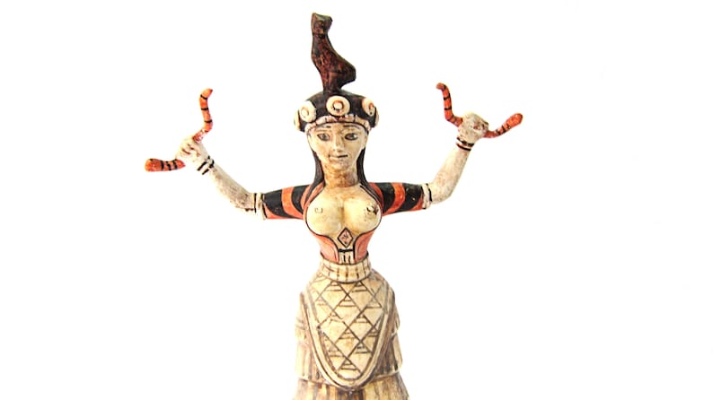 Snake Goddess Statue Greek Minoan Statue Daughter Ancient Greece Statue
