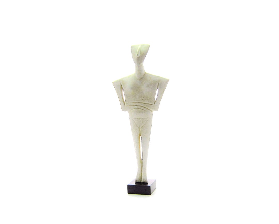 大きなキクラデス諸島の女性の偶像像、高さ 50 cm、ギリシャ博物館の