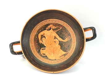 Grenier Rouge figure kylix de Satyre avec amphore de vin, Reproduction du Musée des Beaux-Arts de Boston