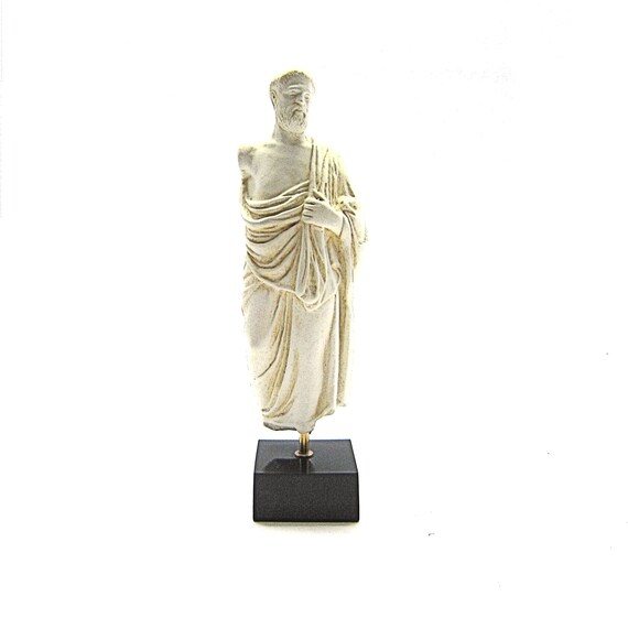 Greek Sculpture Cast Of Hippocrates Father Of Medicine Reproduction From National Archaeological Museum Of Athens - 