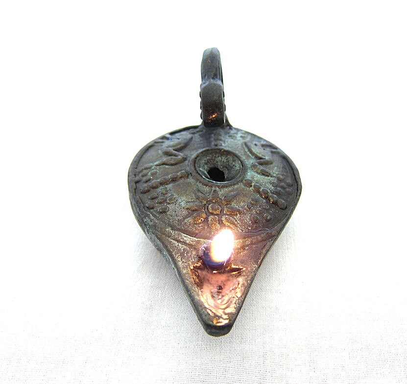 Bronze Oil Lamp Reproduction of Ancient Greek Oil Lamp Etsy
