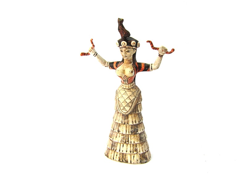 Snake Goddess Statue Greek Minoan Statue Daughter Ancient Greece Statue
