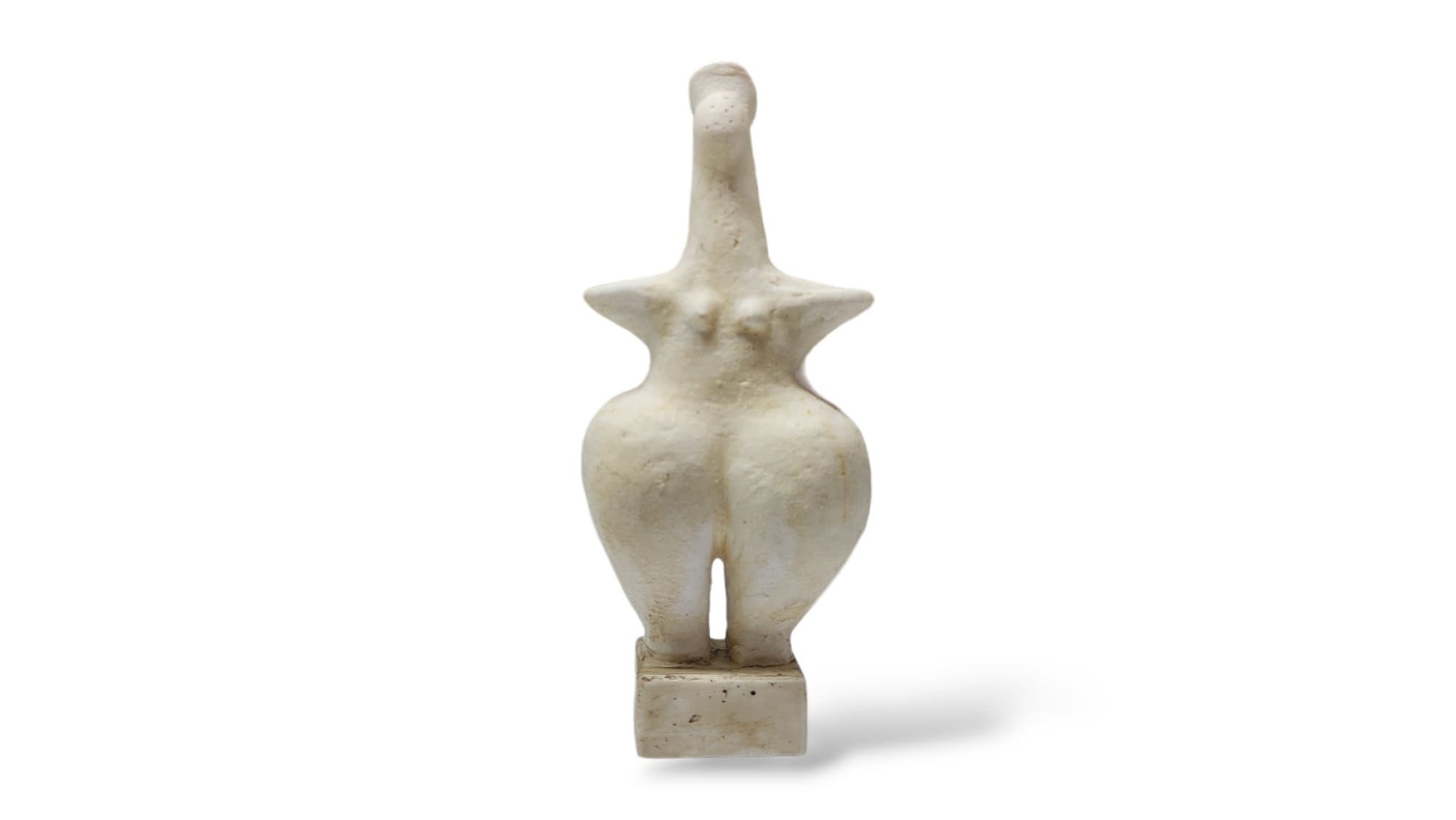 Steatopygous Abstract Ancient Greek Geometrical Female Statue Cycladic Art , Exact copy from private collection , Fat woman sculpture
