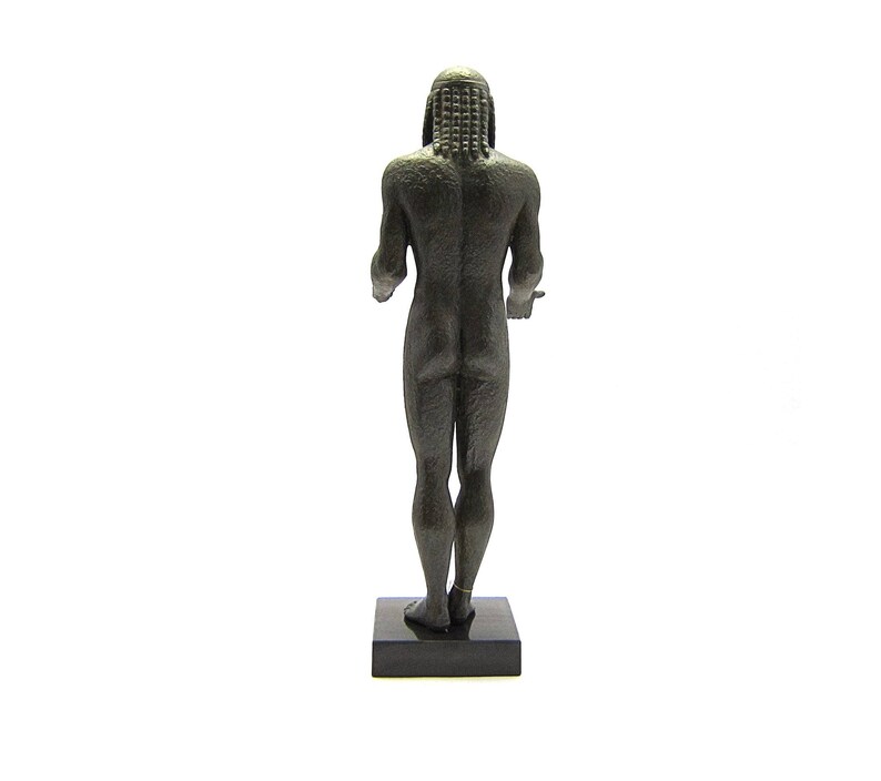 Apollo from Peiraius museum Verdigris effect of Greek resin casting statue , Museum quality art Greek sculpture image 5