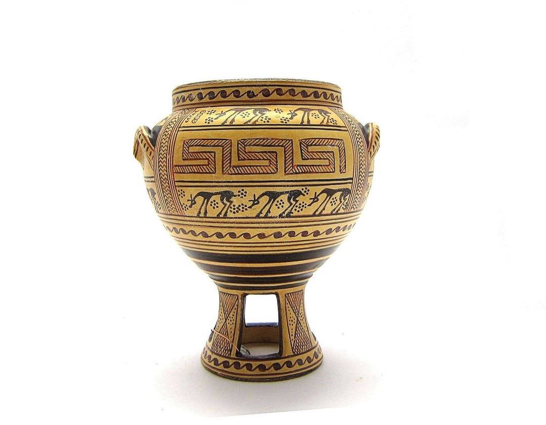Greek Reproductions Greek Vase , Geometric Krater , Reproduction From National ...