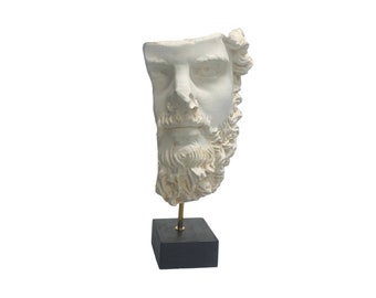 白い彫刻顔レリーフ(ルキウス・ウェルス帝) 大きめの装飾品 白い彫刻顔レリーフ(ルキウス・ウェルス帝) 大きめの装飾品 白い