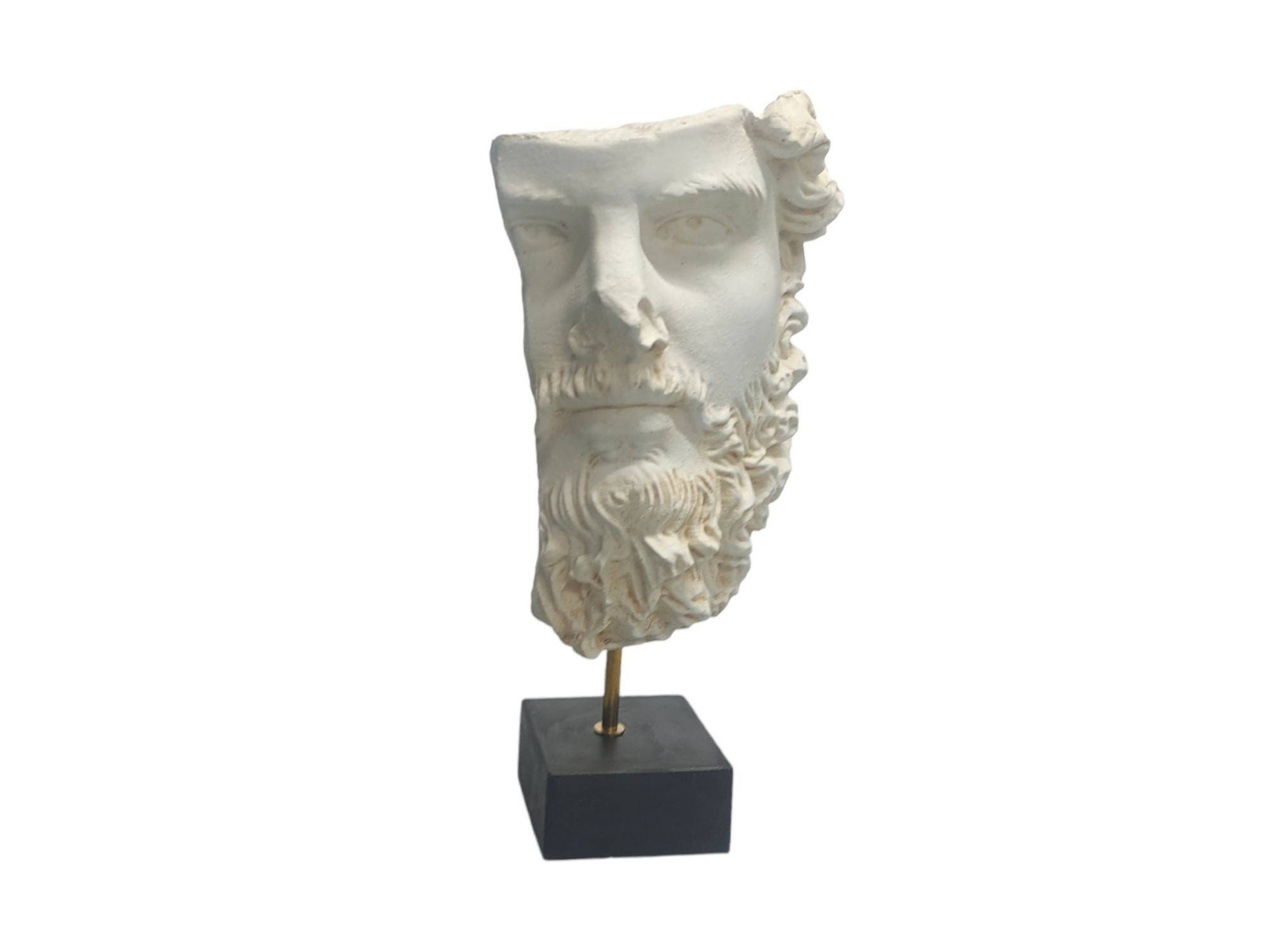 石膏像（ルキウス・ウェルス帝）① 半面 面取り ルキウスウェルス 大