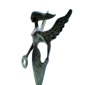 Bronze Göttin Nike ( Sieg ), Bronze Skulptur griechische Göttin Nike, griechische Geschichte und Mythologie, Metallskulptur