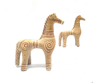 Greek horse , Greek sculpture Geometric , Clay horse