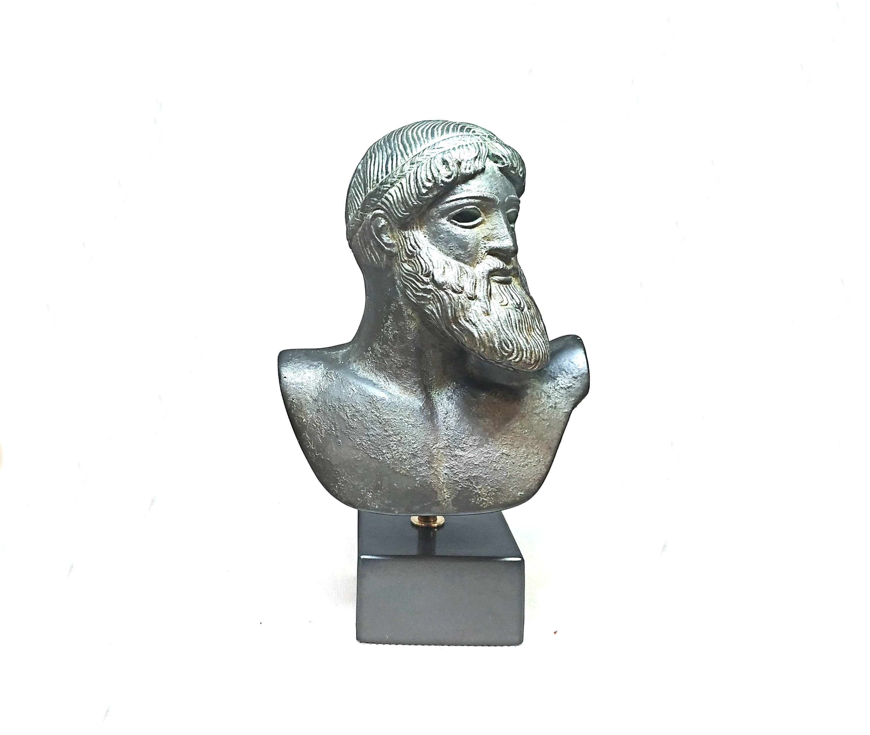 希少】ポセイドン 石膏像 石像 胸像 デッサン 特大 彫刻 置物 オブジェ