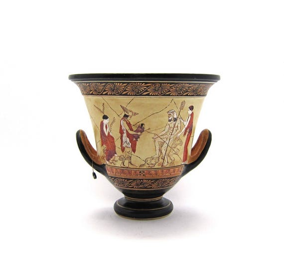 古代ギリシャ風女性陶作者刻印あり